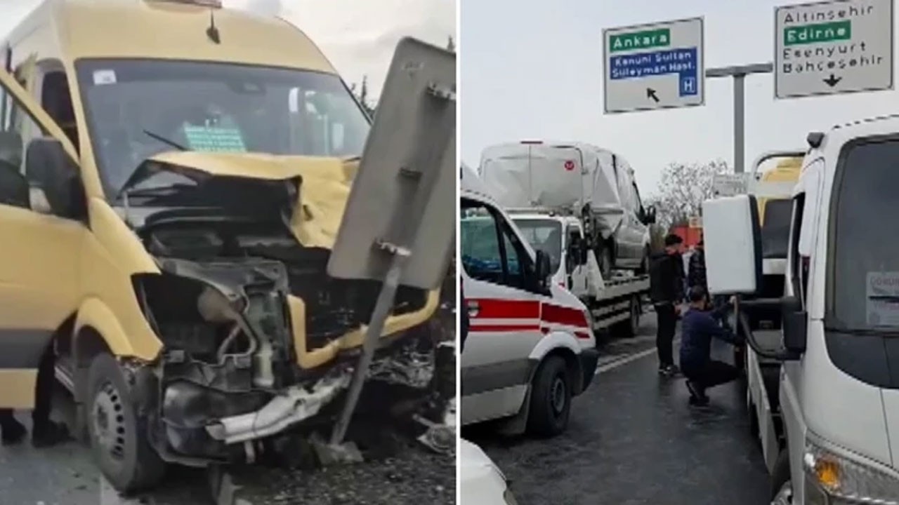 Başakşehir'de zincirleme kaza! Yaralılar var