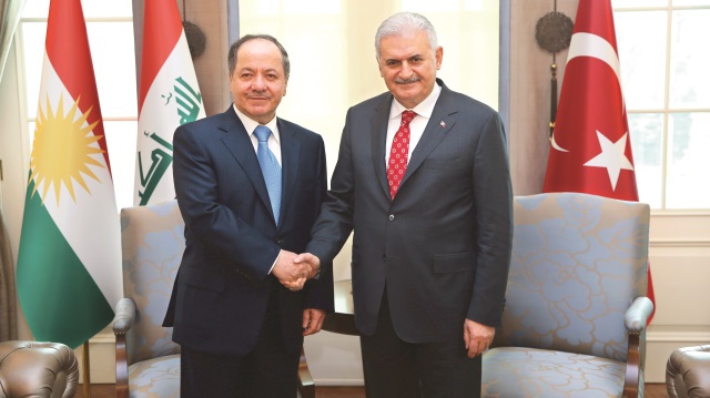 Başbakan Binali Yıldırım Barzani’yi kabul etti