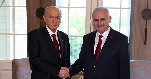 Başbakan Binali Yıldırım, MHP Genel Başkanı Bahçeli ile görüştü