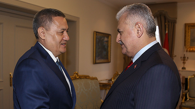 Başbakan Binali Yıldırım, Özbekistan Başbakan Yardımcısı Azimov'u kabul etti