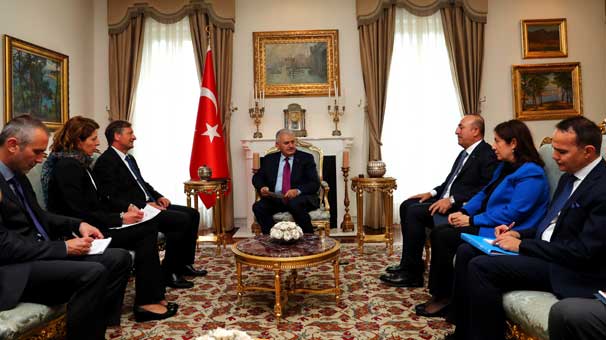 Başbakan Binali Yıldırım'ın Erjavec'i kabul etti