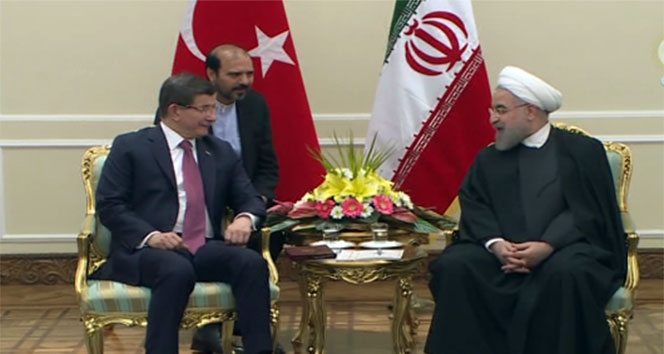 Başbakan Davutoğlu, Ruhani tarafından kabul edildi