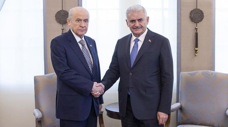 Başbakan Yıldırım Bahçeli ile görüşüyor