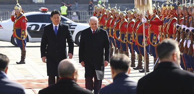 Başbakan Yıldırım Moğolistan'da böyle ka