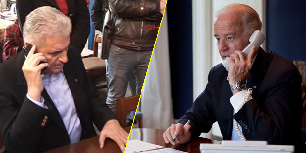 Başbakan Yıldırım'dan Joe Biden'a telefon