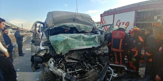Basın ekspres yolunda feci kaza