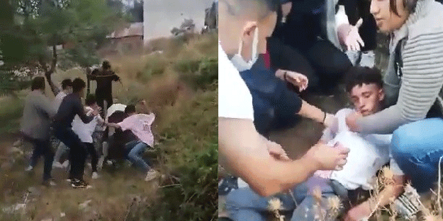 Başına taşla vuruldu! Liseliler arasında feci kavga