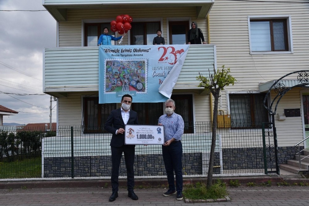 Başiskele Belediyesi’nin resim yarışmasında çocuklar ödüllerini aldı 