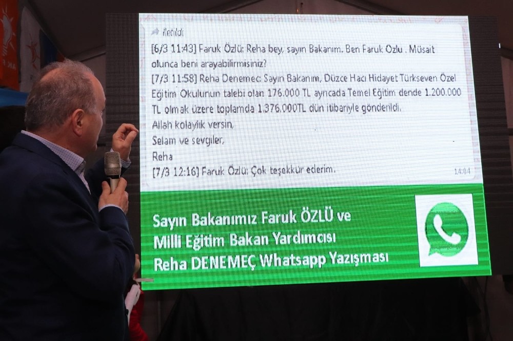 Başkan adayı Özlü bir günde 1 milyon 376 bin TL para getirdi 