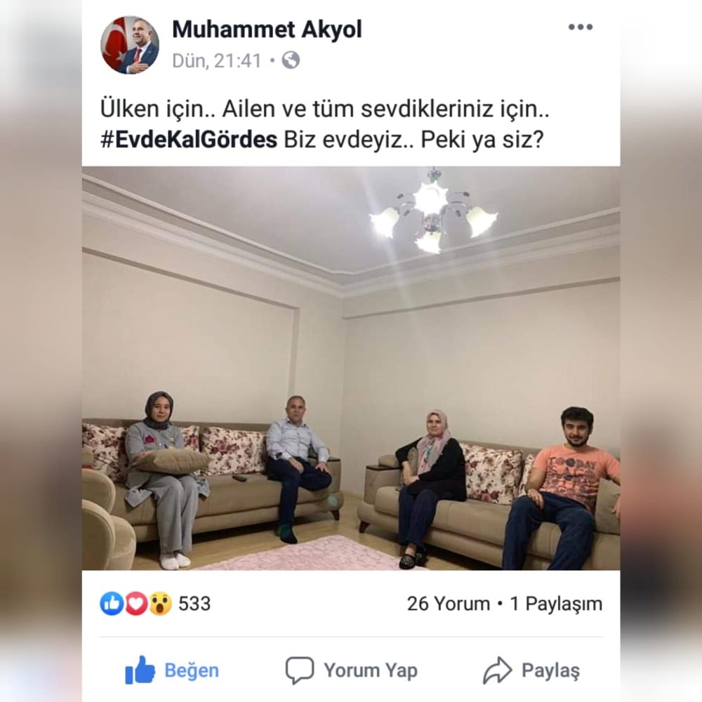 Başkan Akyol’dan “Evde kal Gördes” çağrısı 