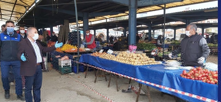 Başkan Akyol’dan pazarcı esnafına denetim 