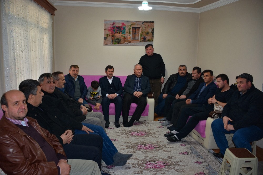 Başkan Çaylı yaralanan askeri baba ocağında ziyaret etti 