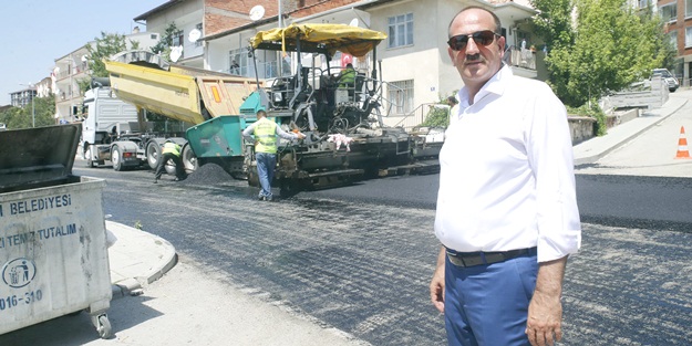 Başkan Duruay, asfalt çalışmalarını inceledi