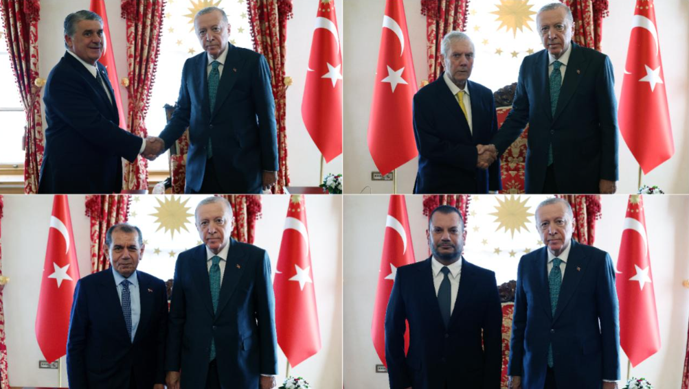 Başkan Erdoğan, 4 büyük kulübün başkanını kabul etti