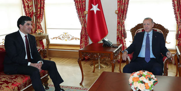 Başkan Erdoğan, Barzani'yi kabul etti