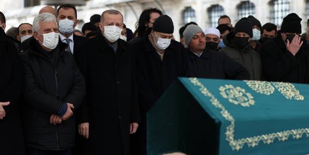 Başkan Erdoğan cenaze törenine katıldı
