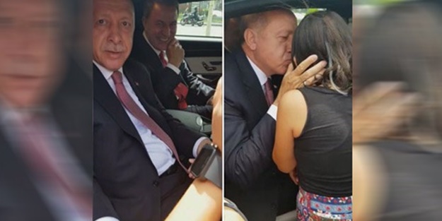 Reis-i Cumhur Erdoğan çocuklara kayıtsız kalamadı, konvoyu durdurdu
