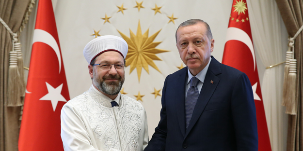 Erdoğan, Diyanet İşleri Başkanı ile görüştü