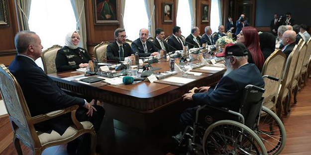 Başkan Erdoğan gazileri kabul etti!