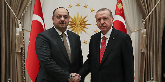 Başkan Erdoğan Katarlı Bakan ile görüştü