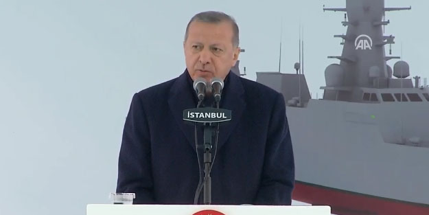 Türkiye'nin ilk istihbarat gemisi denize indirildi! Erdoğan'dan önemli açıklamalar