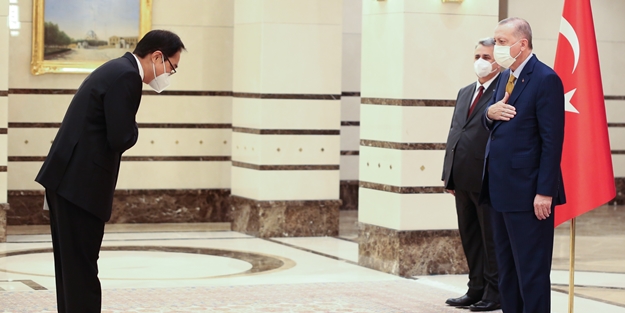 Başkan Erdoğan, Kore Büyükelçisini kabul etti