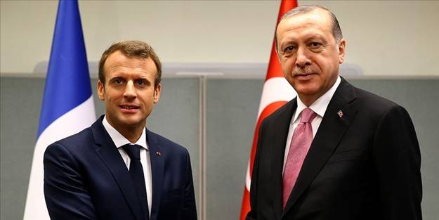 Başkan Erdoğan Macron'la bir araya geldi