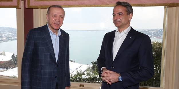 Başkan Erdoğan Miçotakis'i kabul etti