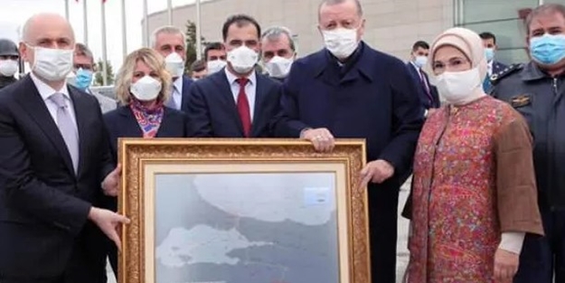 Başkan Erdoğan'a haritalı anlamlı hediye!