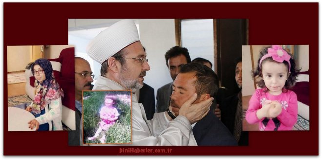 Başkan Görmez, imamın yanarak can veren üç kız çocuğunun cenaze namazını kıldırdı