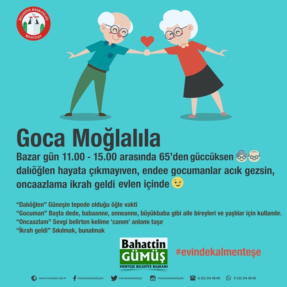 Başkan Gümüş 65 yaş altıya Muğla şivesi ile seslendi 