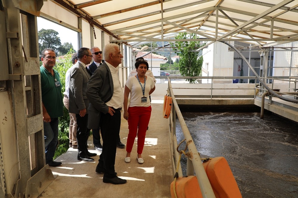 Başkan Gürün Turgutreis Arıtma projesini yerinde inceledi 