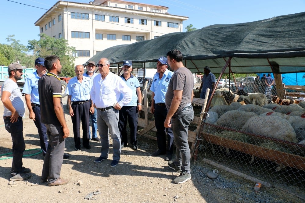 Başkan Karadağ hayvan pazarını denetledi 