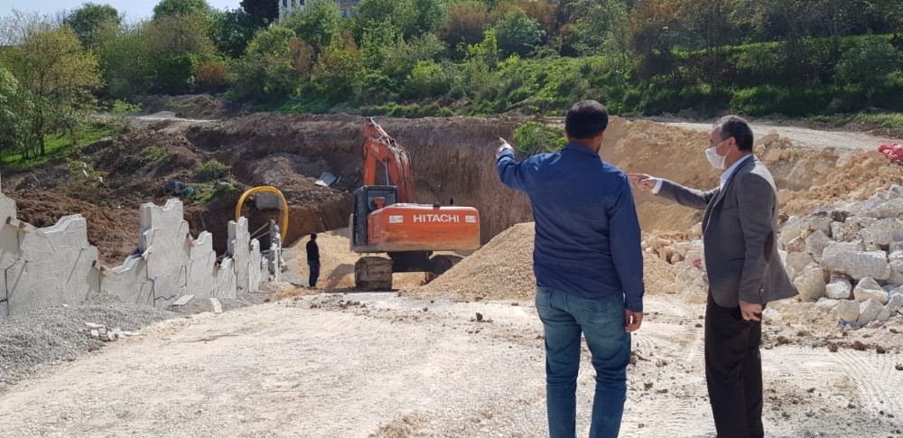 Başkan Kılınç Millet Caddesindeki çalışmayı inceledi 