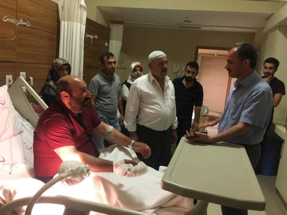 Başkan Kılınç’tan, iş kazası geçiren personeline ziyaret 