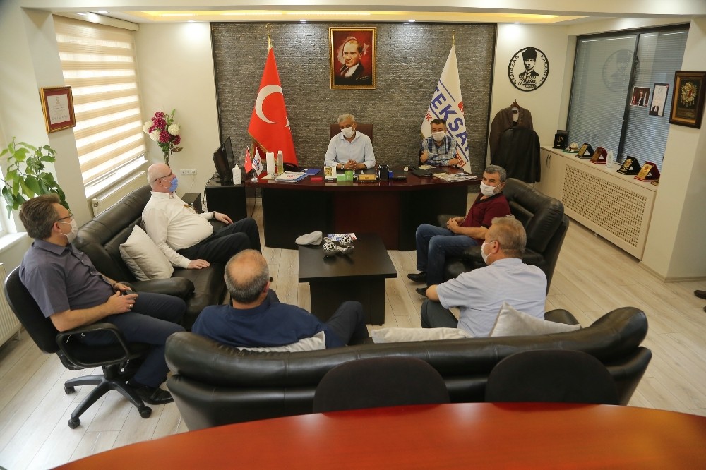 Başkan Kurt’tan Teksan esnafına geçmiş olsun ziyareti 