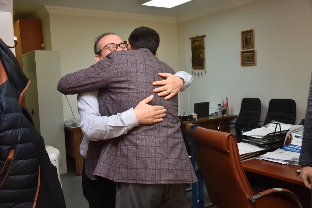 Başkan Özcan’dan personele yeni yıl ziyareti 