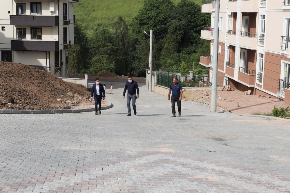 Başkan Özlü çalışmaları yerinde inceledi 