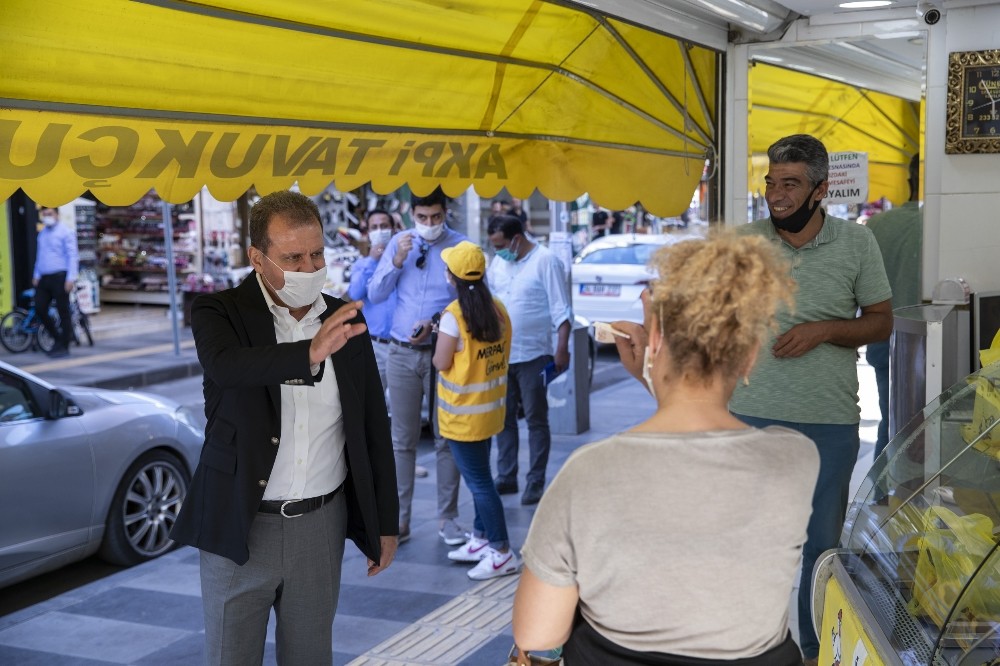 Başkan Seçer’e esnaf gezisinde yüksek su faturalarını sordular 