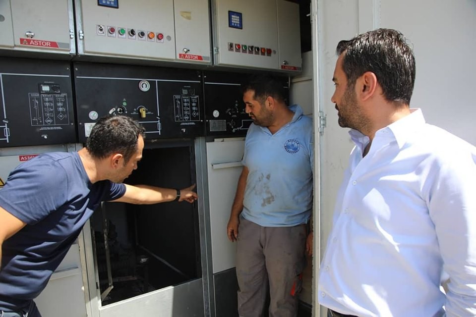 Başkan Şerifoğulları, su kesintisine neden olan enerji hattını inceledi 