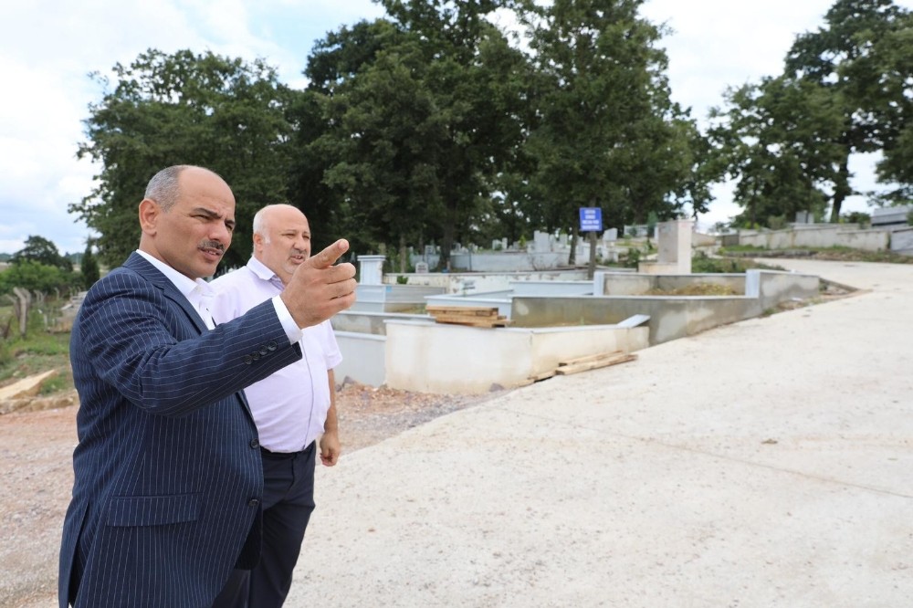 Başkan Söğüt’ten İlimtepe mezarlığından inceleme 
