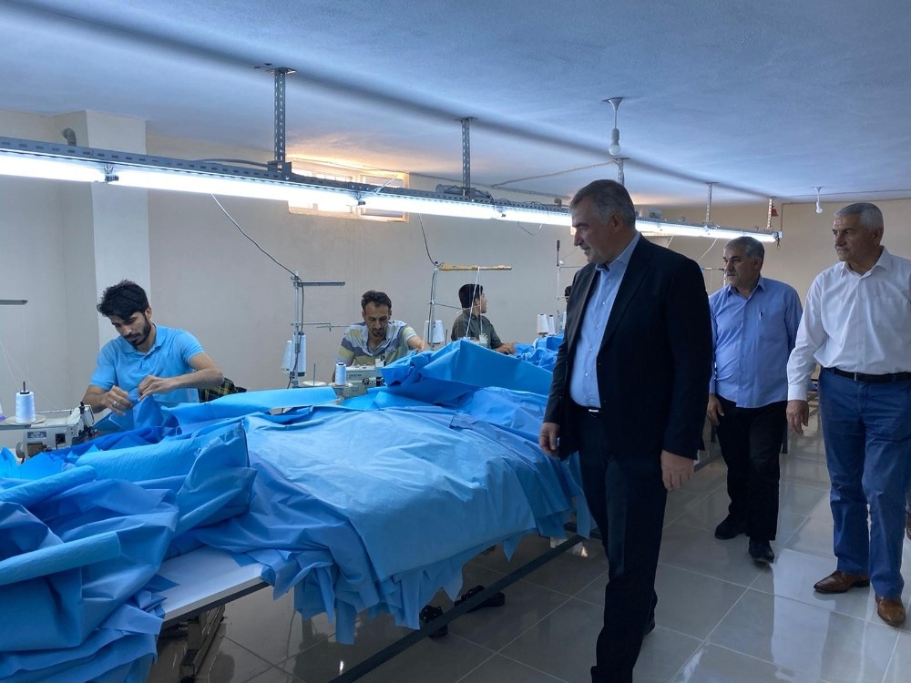 Başkan Turanlı tekstil atölyelerini ziyaret etti 