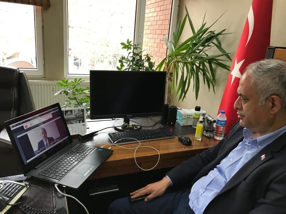 Başkan Yaman, Türkiye Belediyeler Birliği toplantısına video konferans sistemiyle katıldı 