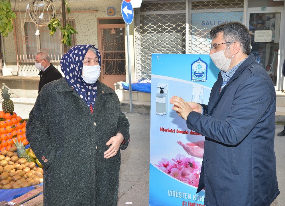 Başkan Yılmaz’dan pazarda koronavirüs denetimi 