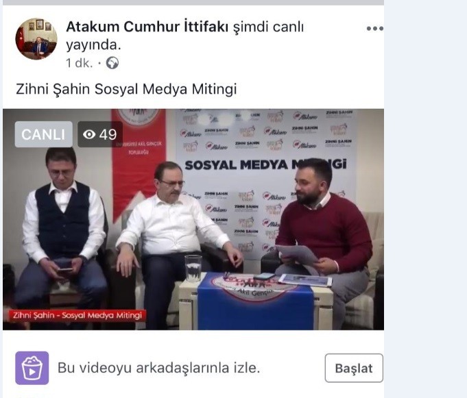 Başkan Zihni Şahin’den ’Sosyal Medya Mitingi’ 