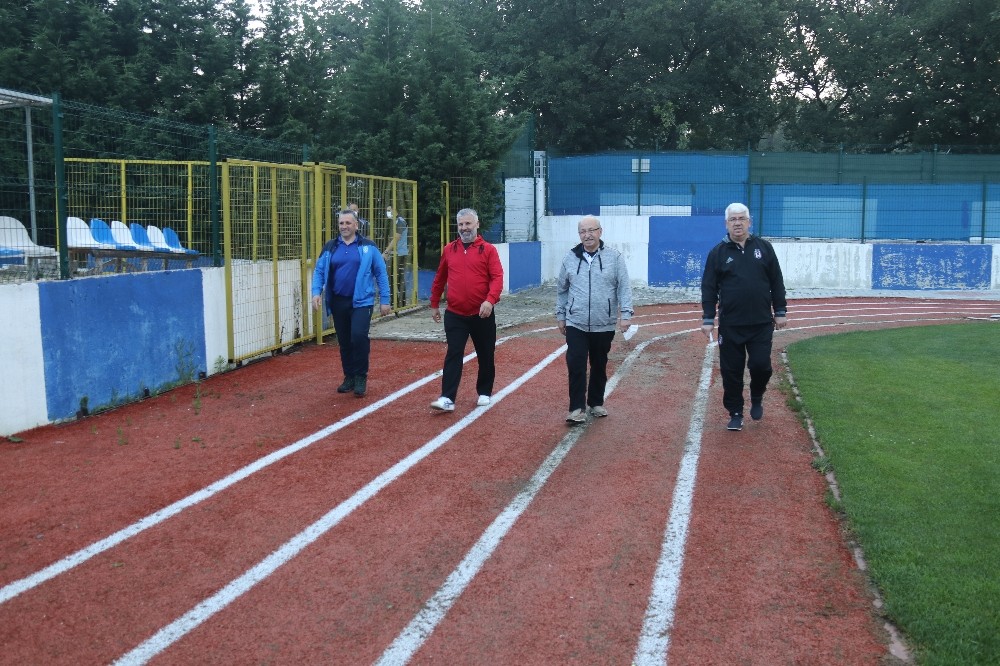 Başkanlar sabah sporunda buluştu 
