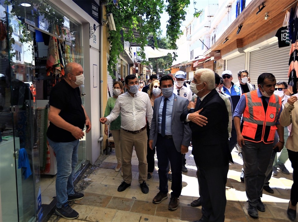 Başkanlardan Bordum esnafına ziyaret 