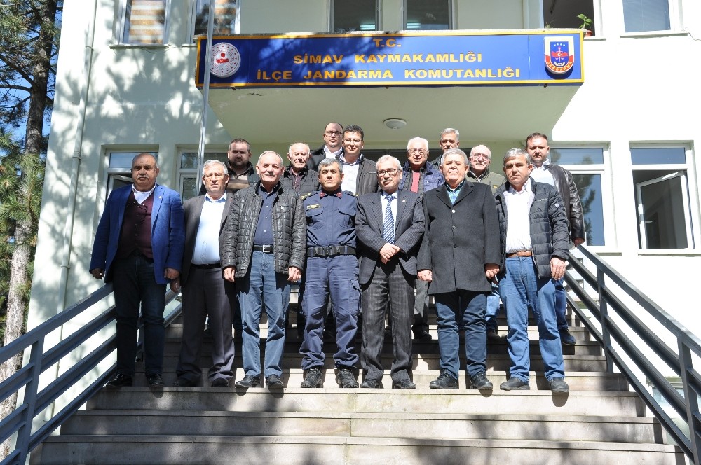 Başkanlardan jandarmaya taziye ziyareti 