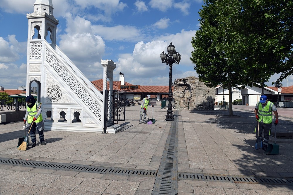 Başkent camilerinde hijyen önlemi 