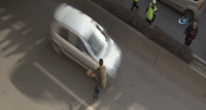 Başkent'te alt geçitten atlayan vatandaş hafif yaralı kurtuldu